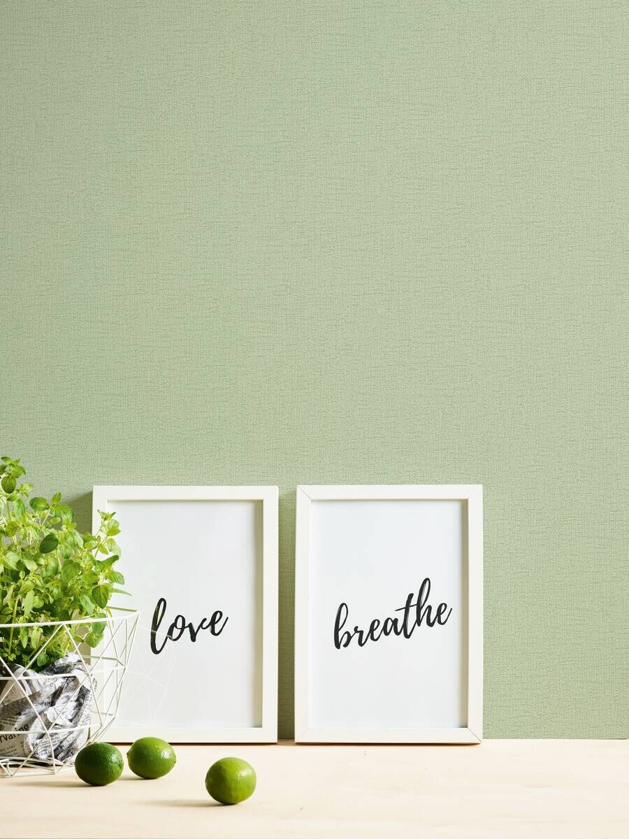 A.S.Creation Vliestapete Attractive Uni grün B/L: ca. 53x1005 cm