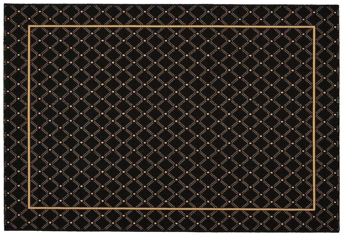 Webteppich Luxus schwarz B/L: ca. 120x170 cm