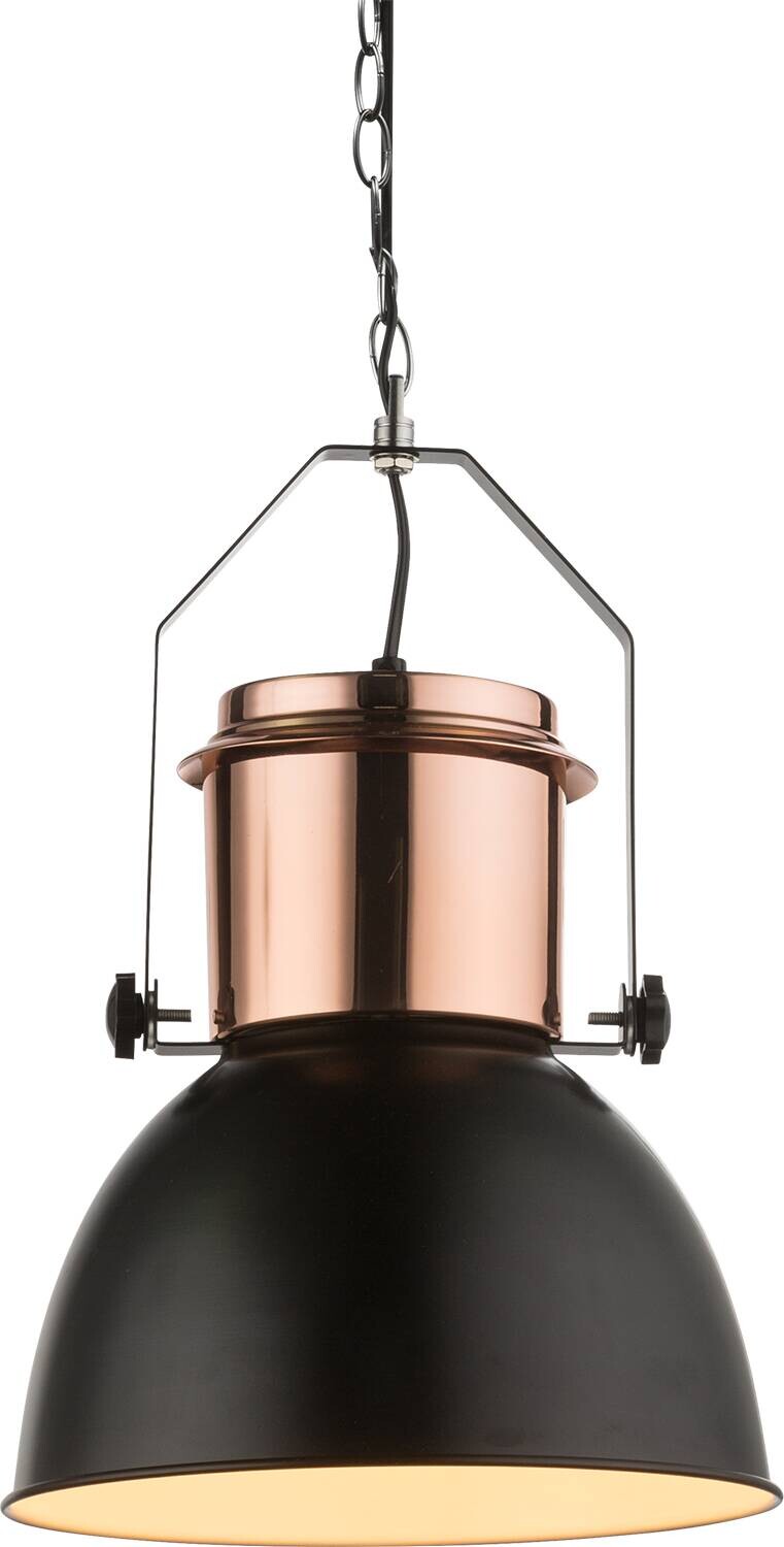 GLOBO Pendelleuchte 15282 Kupfer schwarz Metall H/D: ca. 120x27 cm E27 1 Brennstellen