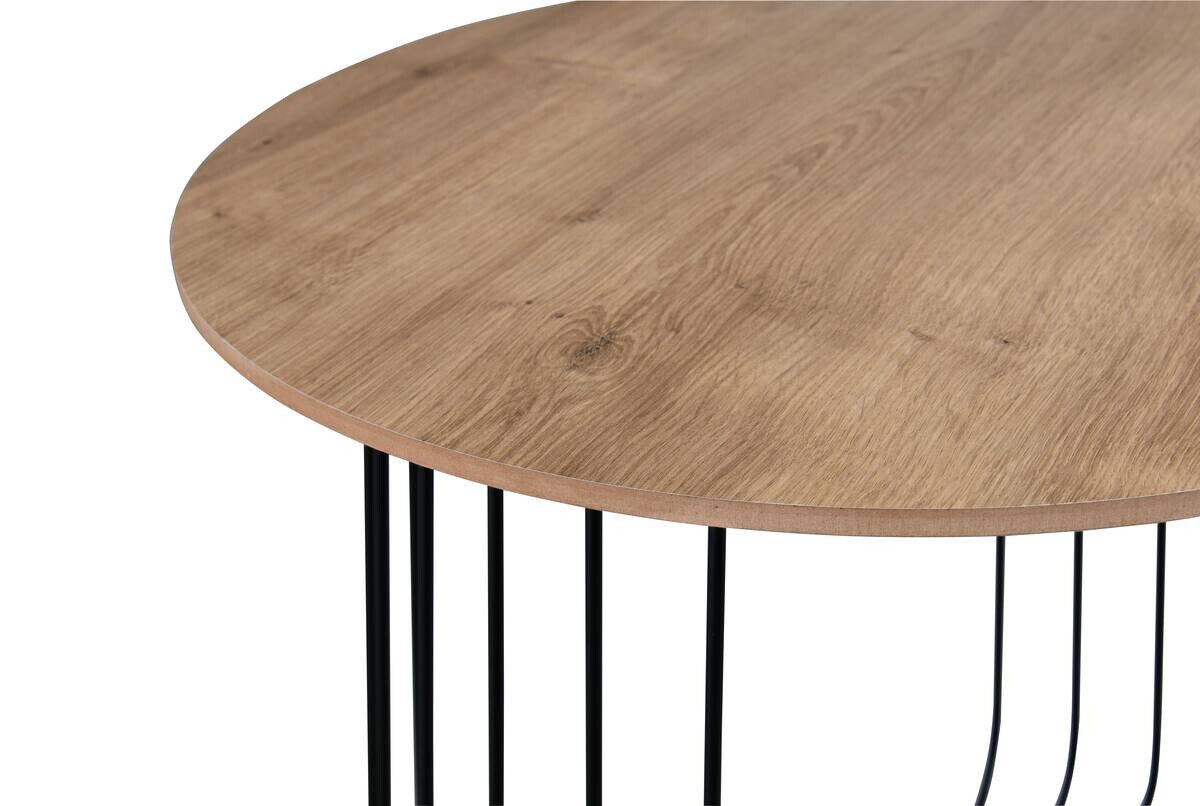 Couchtisch Arkali, 2er-Set Eiche Artisan Nachbildung H/D: ca. 50x50 cm