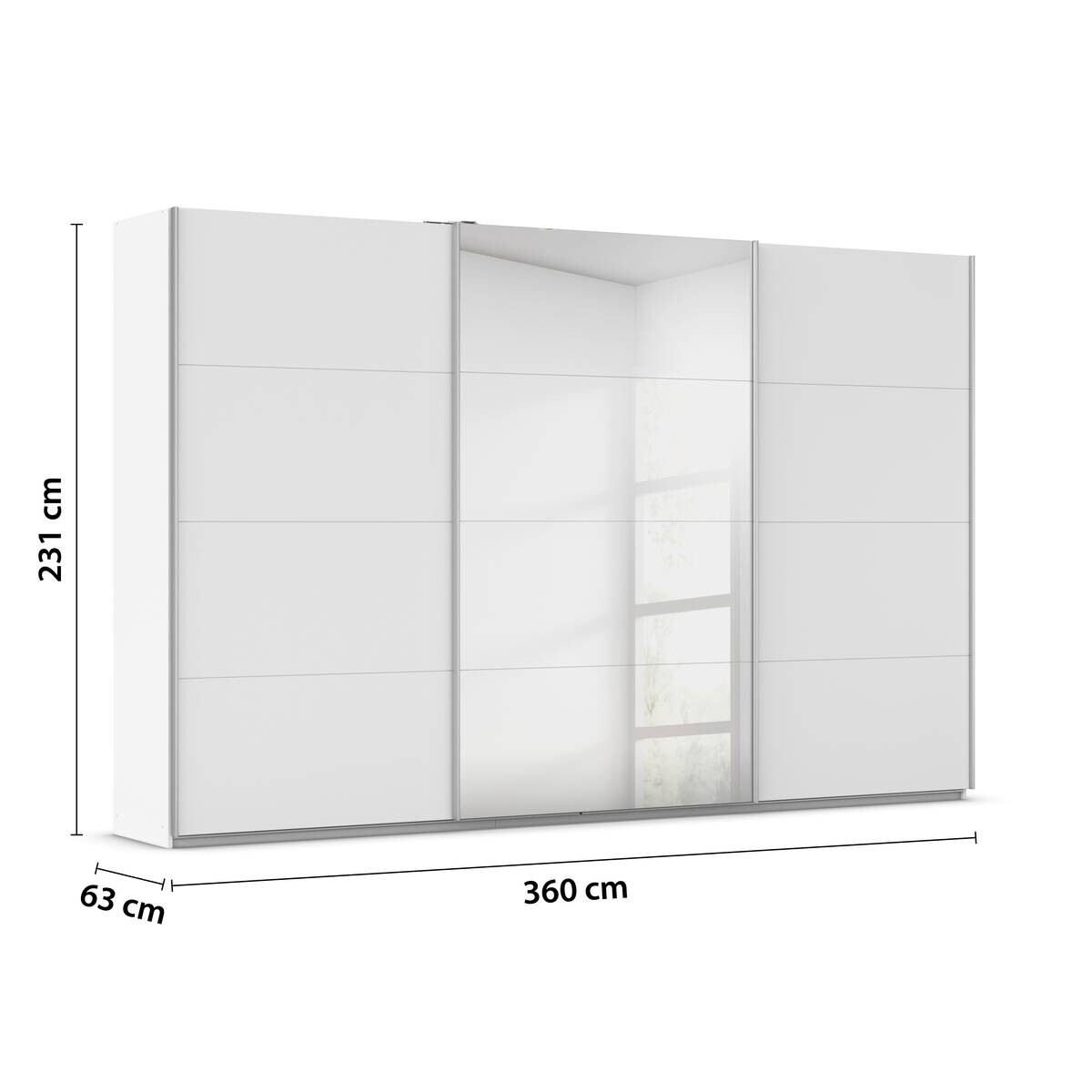 Kleiderschrank Kulmbach Alpinweiß B/H/T: ca. 360x229x62 cm