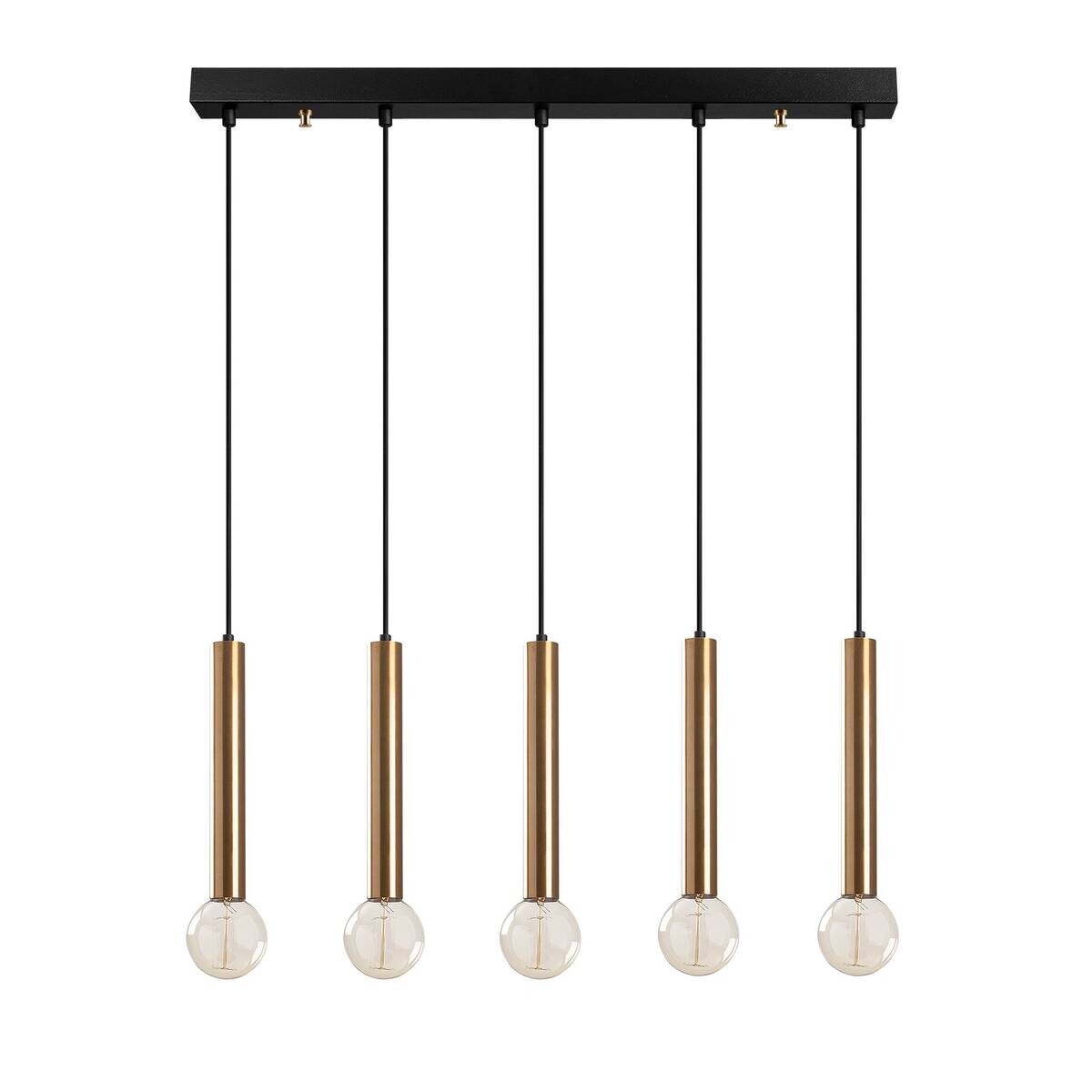 Opviq Pendelleuchte bronze B/H/T: ca. 80x136x6 cm E27 5 Brennstellen