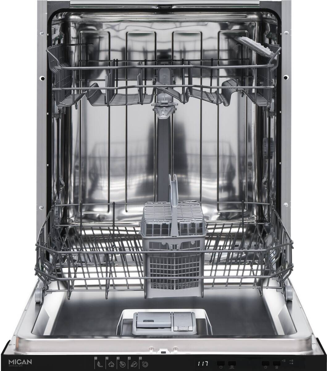 Mican Einbaugeschirrspüler GSV60D Edelstahloptik Edelstahl B/H/T: ca. 59,8x82x55 cm