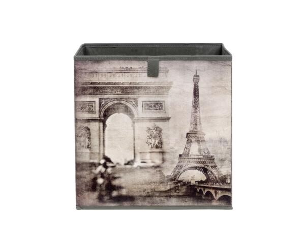 Motivbox Paris dunkelbeige B/H/T: ca. 32x32x32 cm