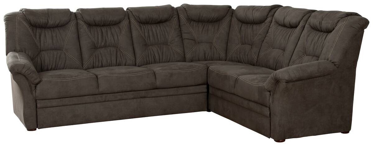 Wohnlandschaft Nelson graubraun Microfaser B/H/T: ca. 284x102x228 cm