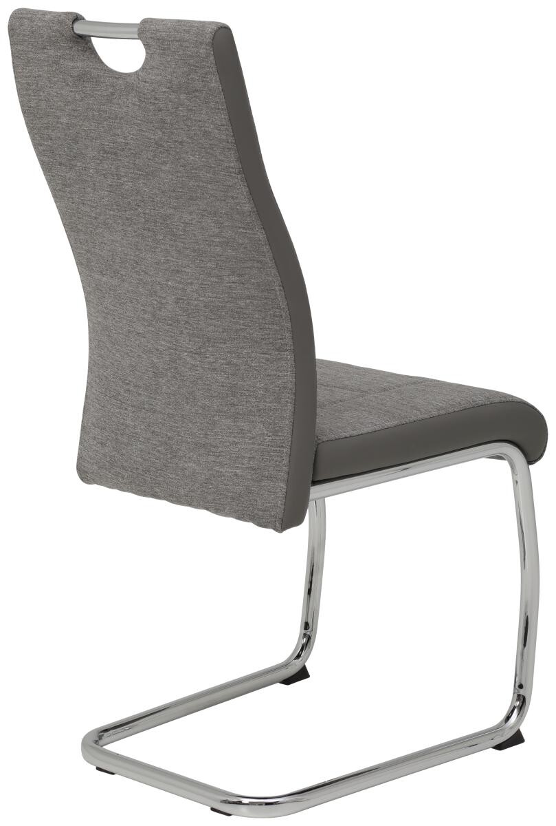 Schwingstuhl Alina 2er Set grau Webstoff B/H/T: ca. 43x59x98 cm