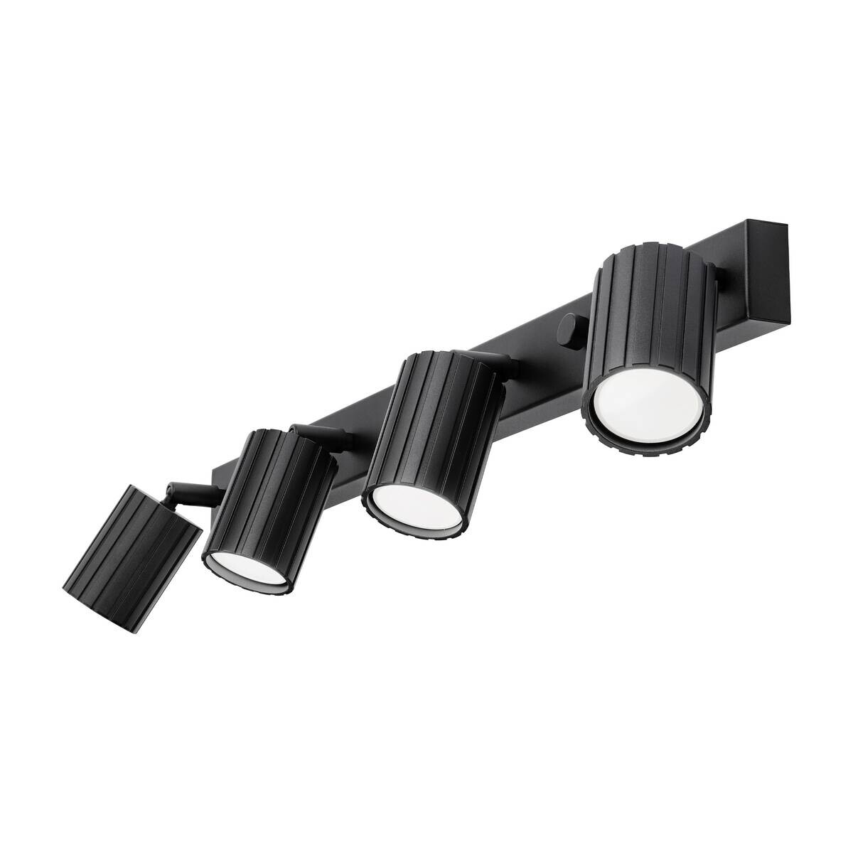 Lamkur Strahler Prisma schwarz Stahl B/H/L: ca. 6,5x16,5x81 cm 4 Brennstellen