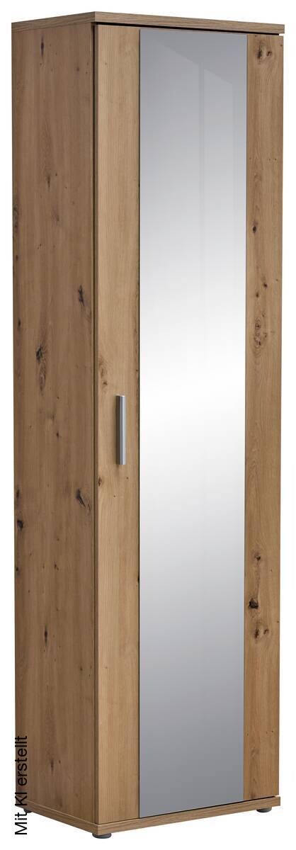 Mehrzweckschrank Eiche Artisan Nachbildung B/H/T: ca. 50x179x35 cm