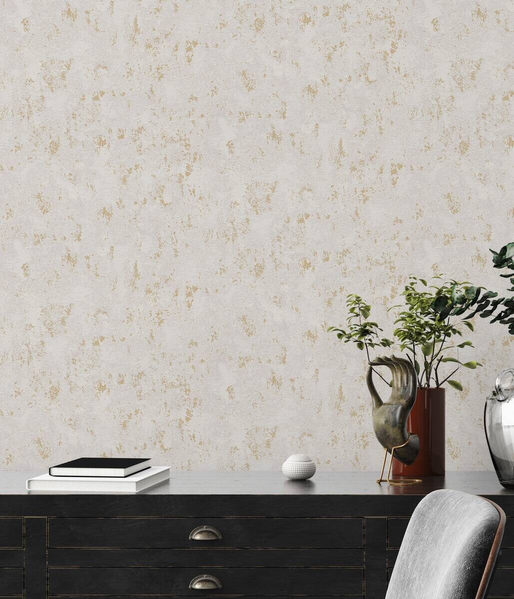 A.S.Creation Vliestapete gold grau B/H/D: ca. 53x1005x9 cm