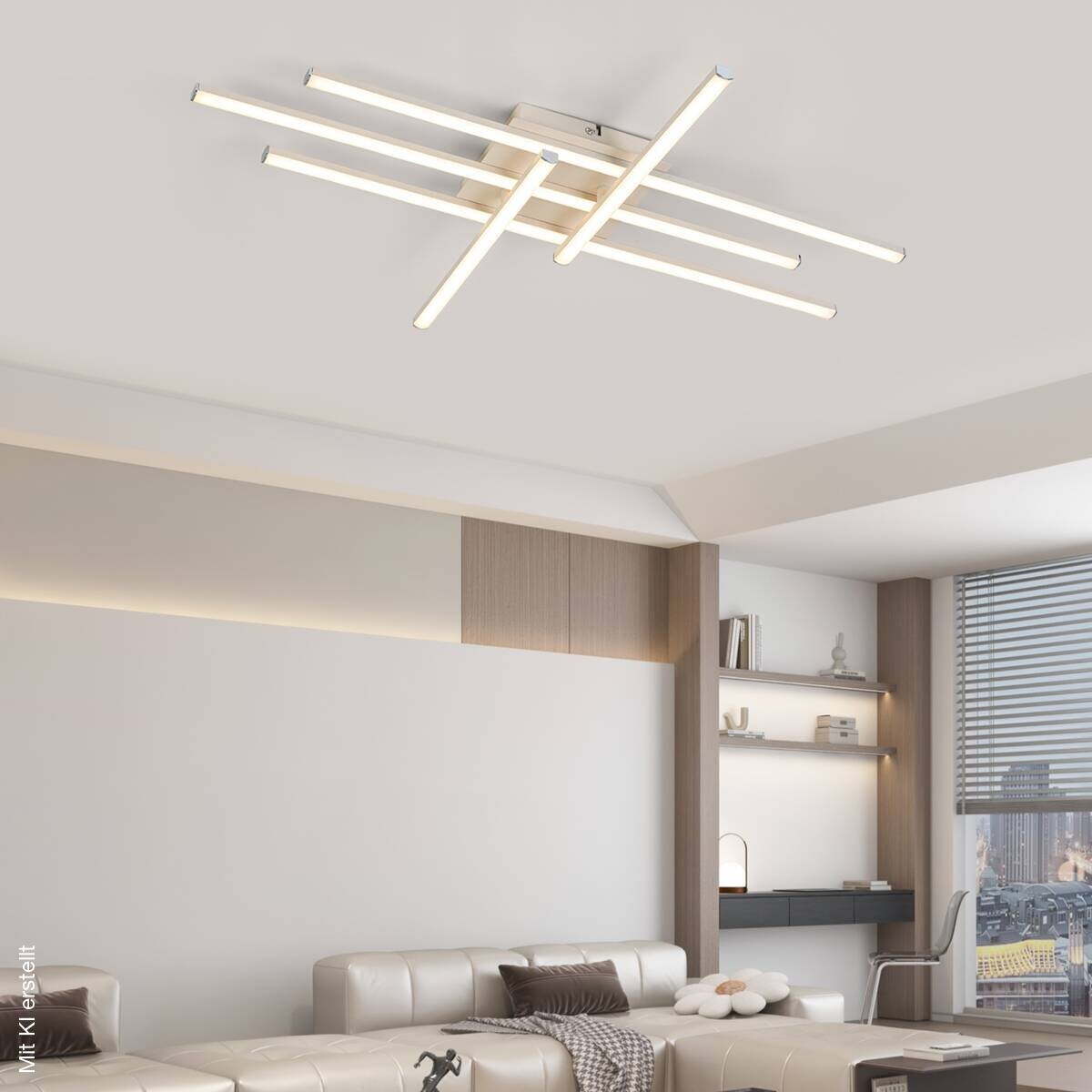 Nolo LED-Deckenleuchte sand Metall