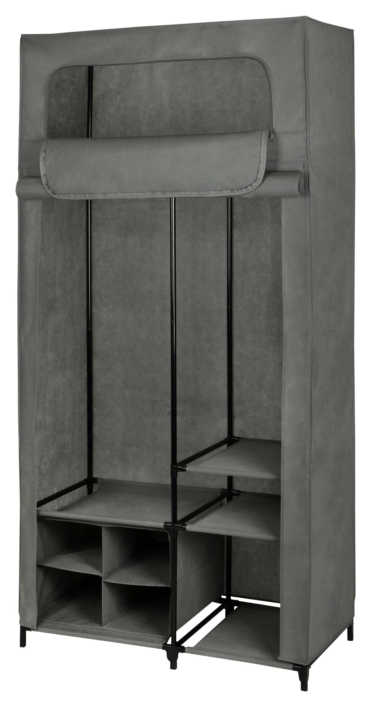 POCOline Kleiderschrank grau Metall