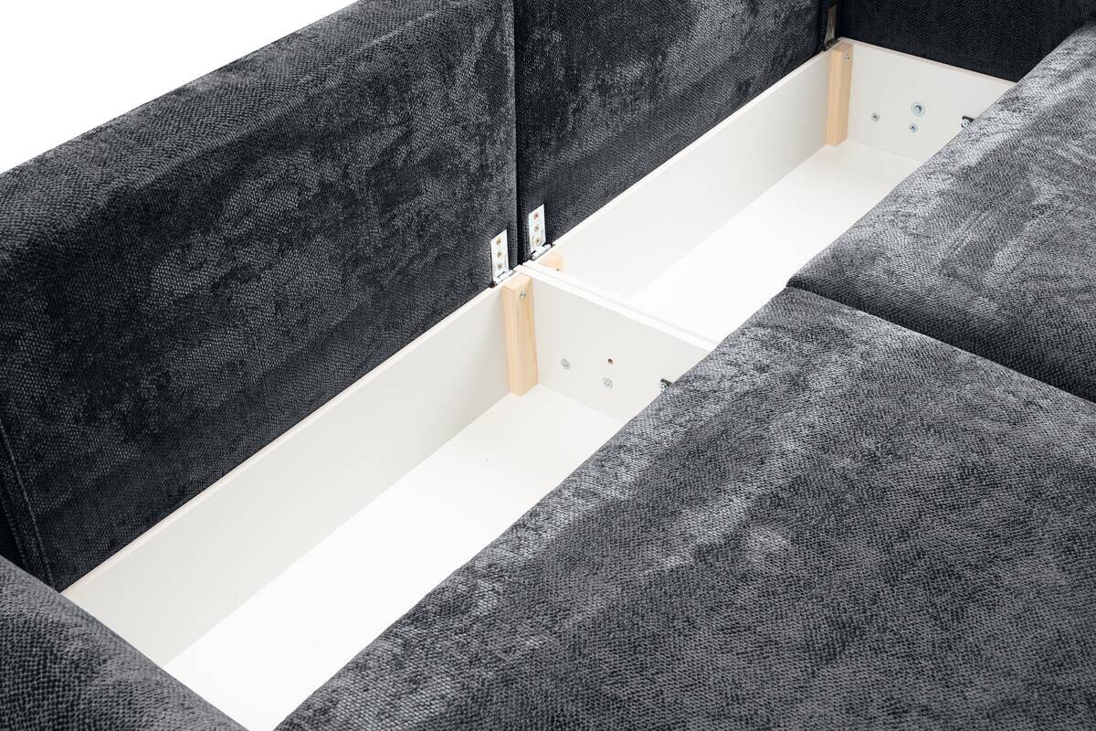 Big Sofa Delphine dunkelgrau Microfaser B/H/T: ca. 246x74x119 cm