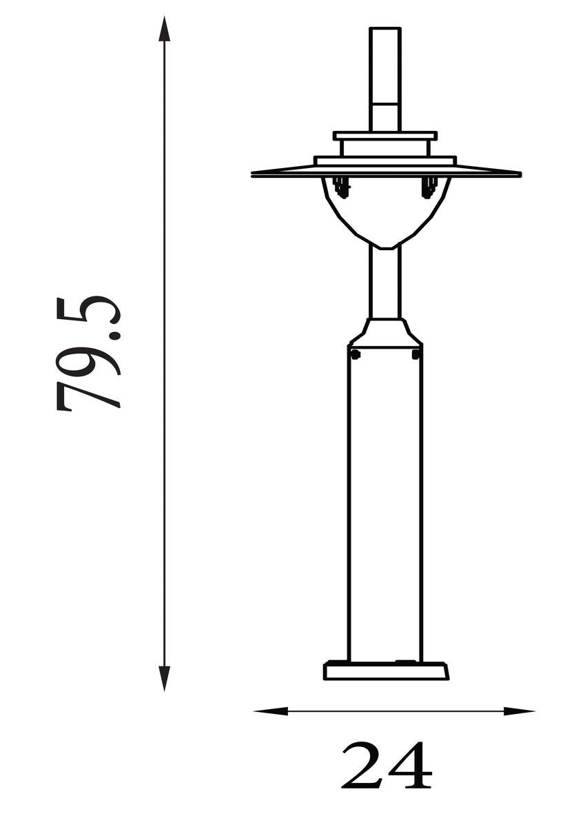 LED-Außenleuchte weiß grau B/H/T: ca. 24x79,5x34 cm