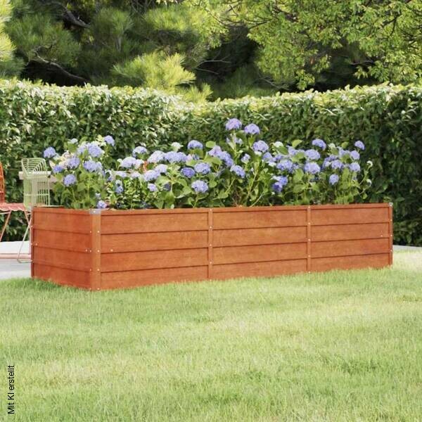 Hochbeet braun Stahl B/H/L: ca. 80x45x240 cm