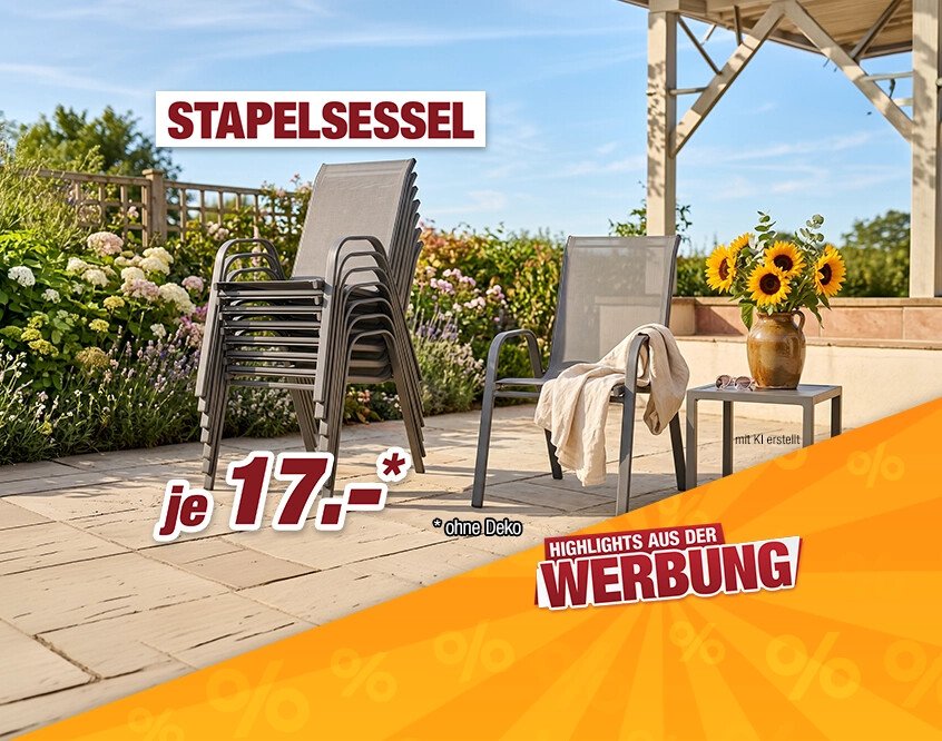 Unsere Werbe Highlights - Stapelsessel