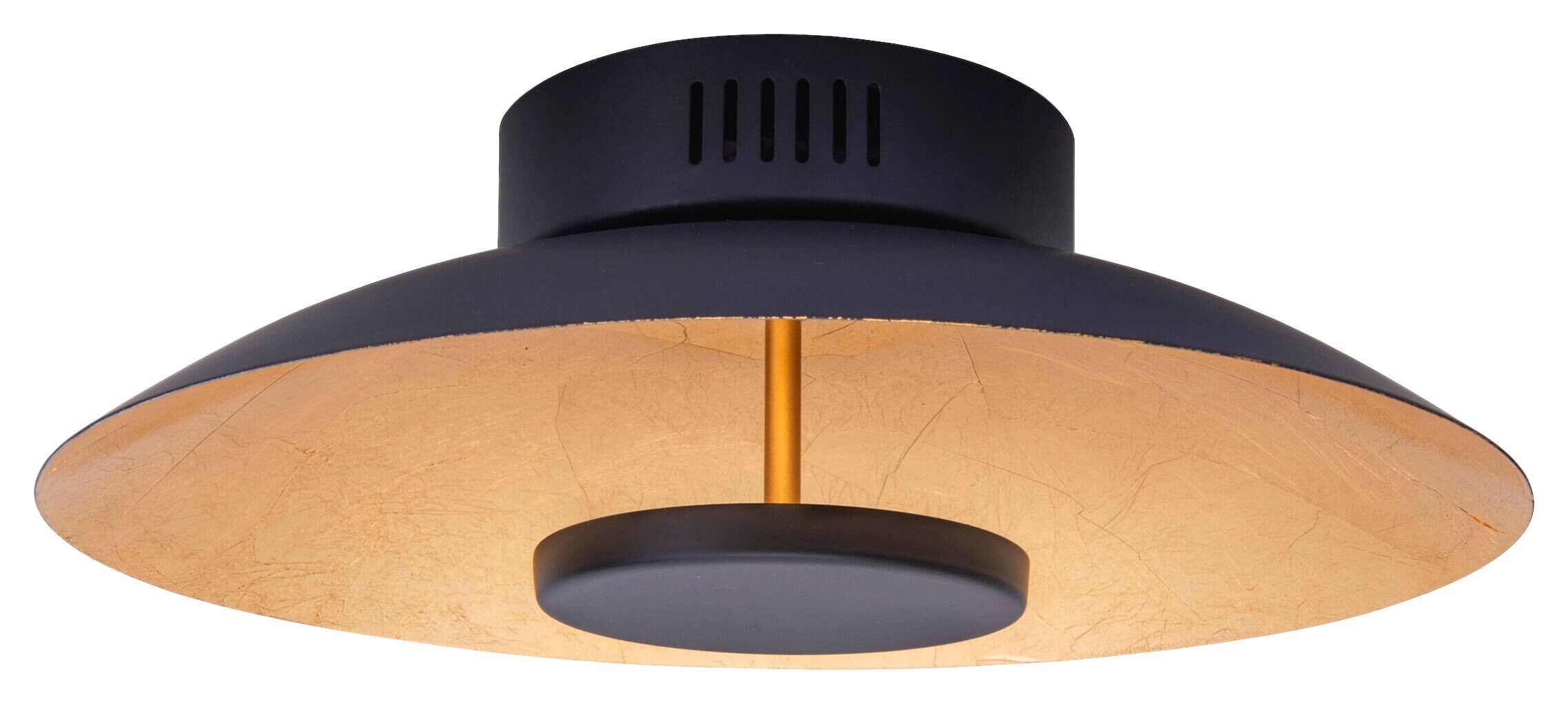 Näve Leuchten Deckenleuchte 1265458 gold schwarz Metall B/H/T: ca. 40x15x40 cm null 1 Brennstellen