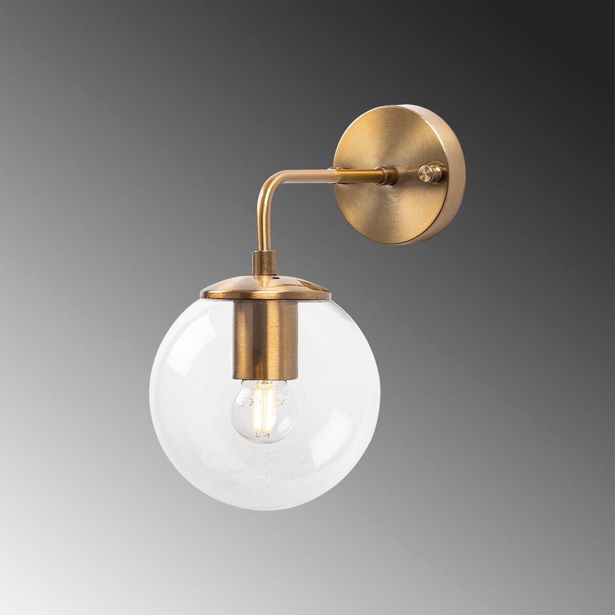 Opviq Wandleuchte Viran bronze Glas Metall B/H/T/L/D: ca. 27x25x27x15x15 cm E14 1 Brennstellen