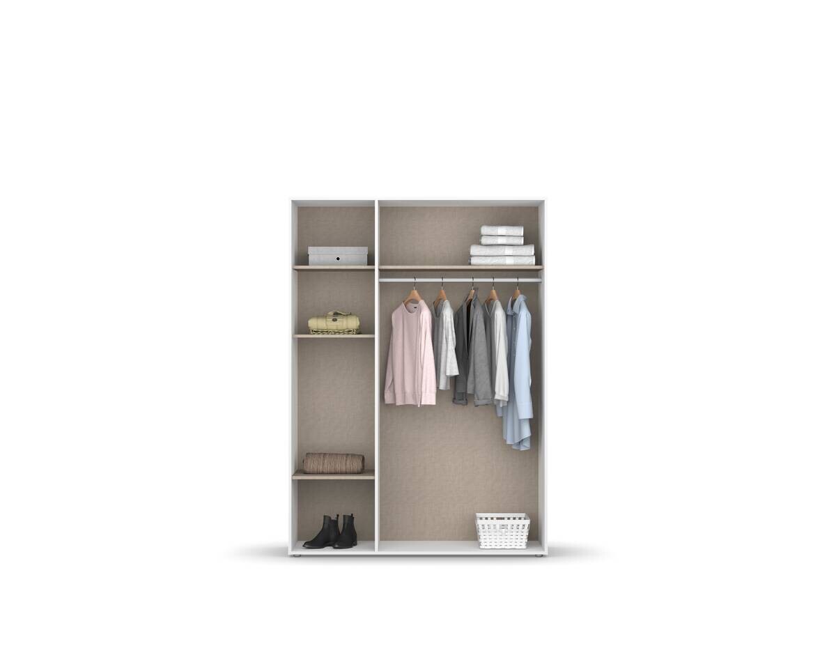 Kleiderschrank Nabila Alpinweiß B/H/T: ca. 140x194x53 cm