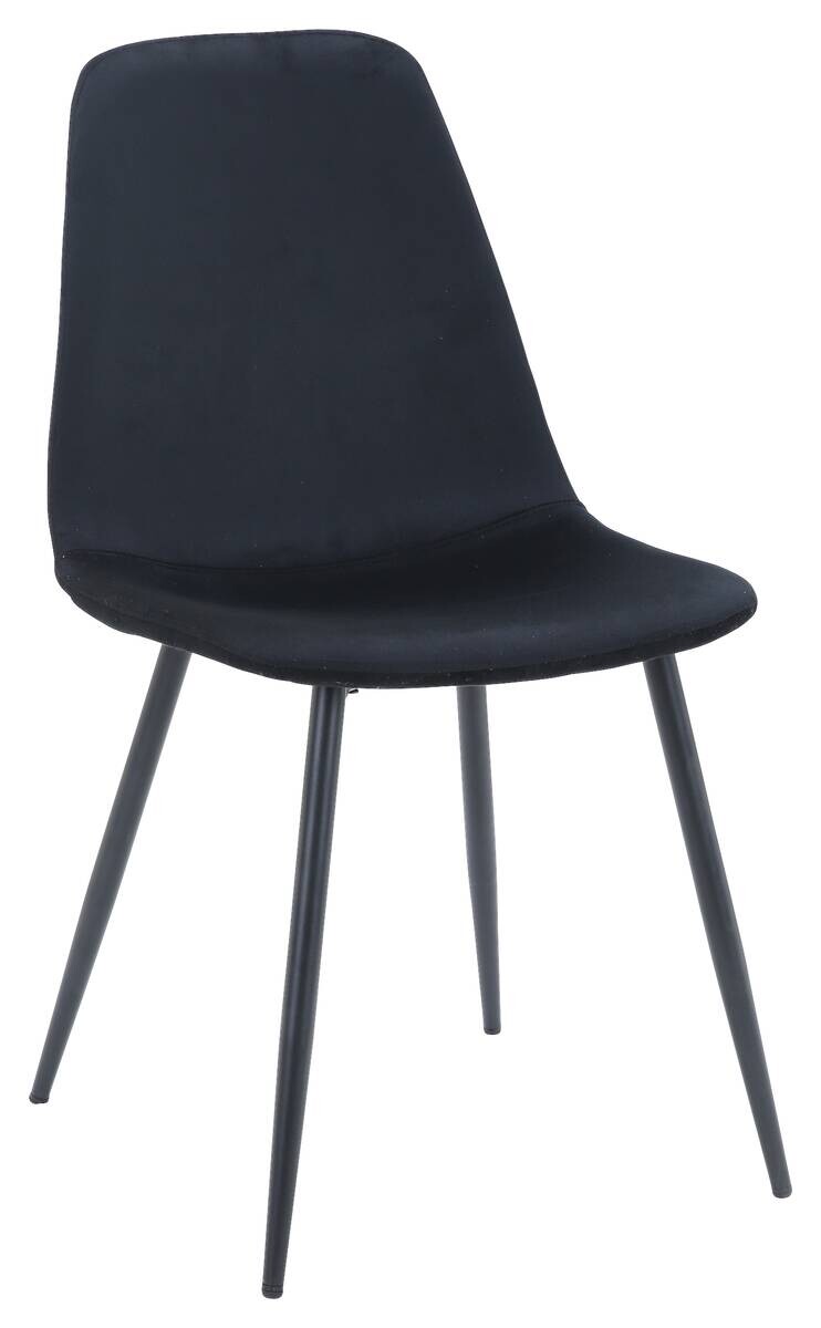Stuhl Pia schwarz Samt B/H/T: ca. 52,5x86x45 cm