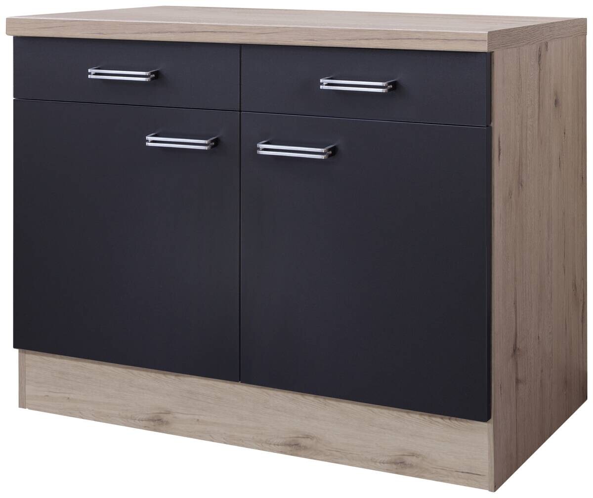 Spülenschrank Elva anthrazit B/H/T: ca. 100x86x60 cm | anthrazit | 100,00/86,00/60,00 cm