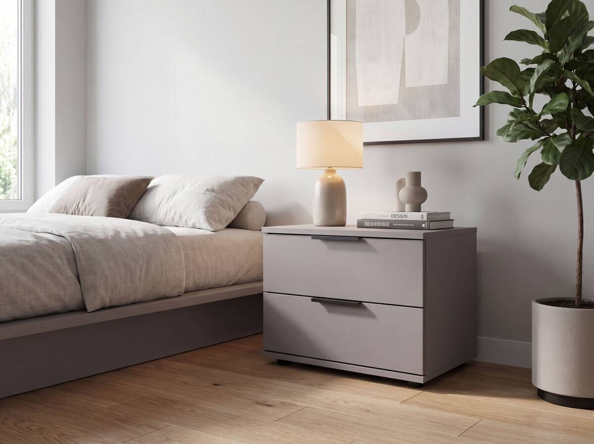 Nachtkonsole Easy Plus Sahara grau B/H/T: ca. 52x40x38 cm