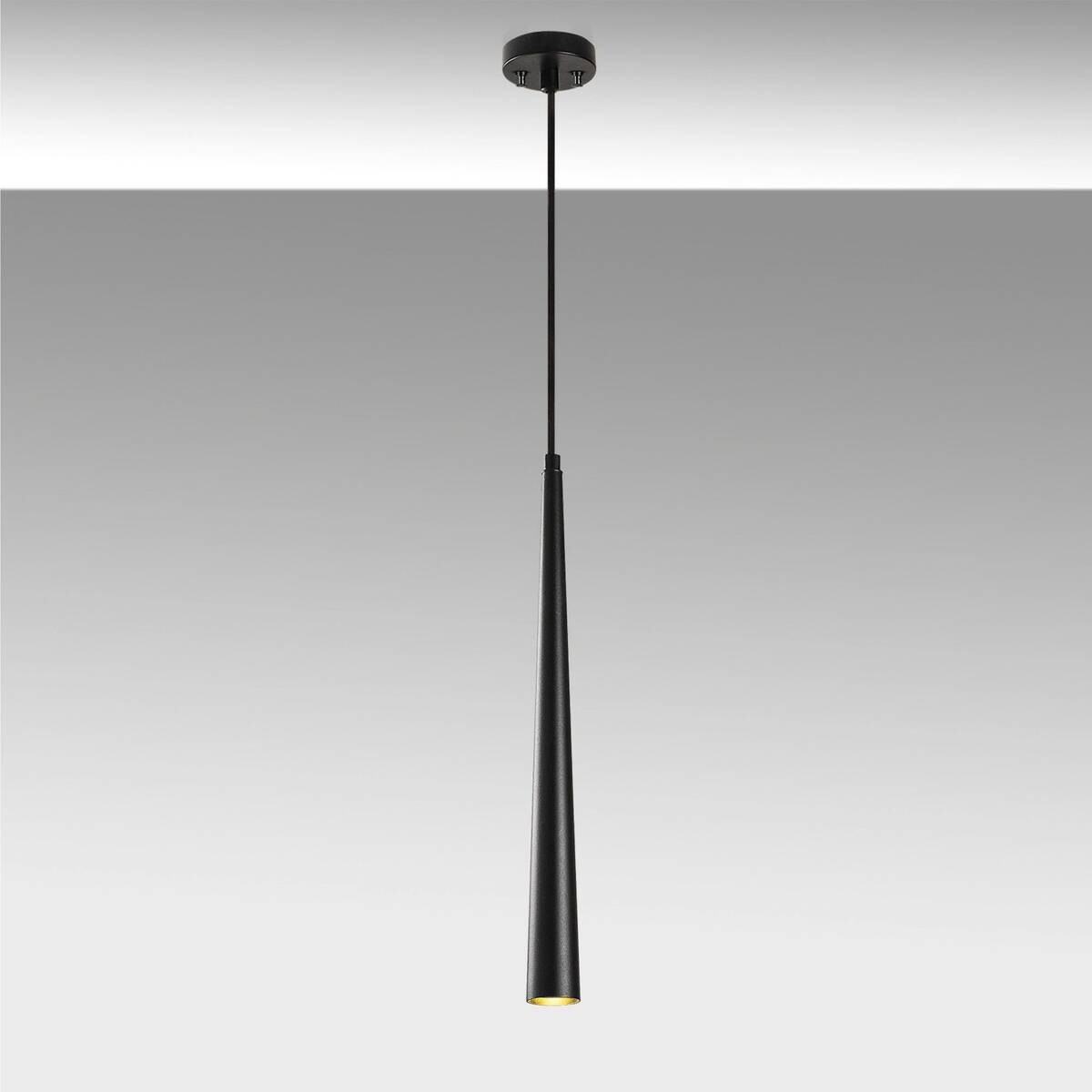 Opviq Pendelleuchte Ugur-6071 schwarz Metall B/H/T/L: ca. 4x137x5x4 cm E14 1 Brennstellen