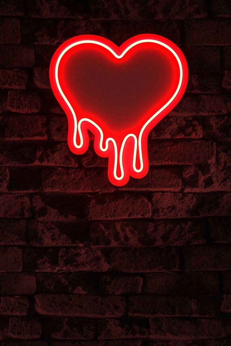 Opviq LED-Wandleuchte rot PVC B/H/T/L: ca. 32x35x2x32 cm