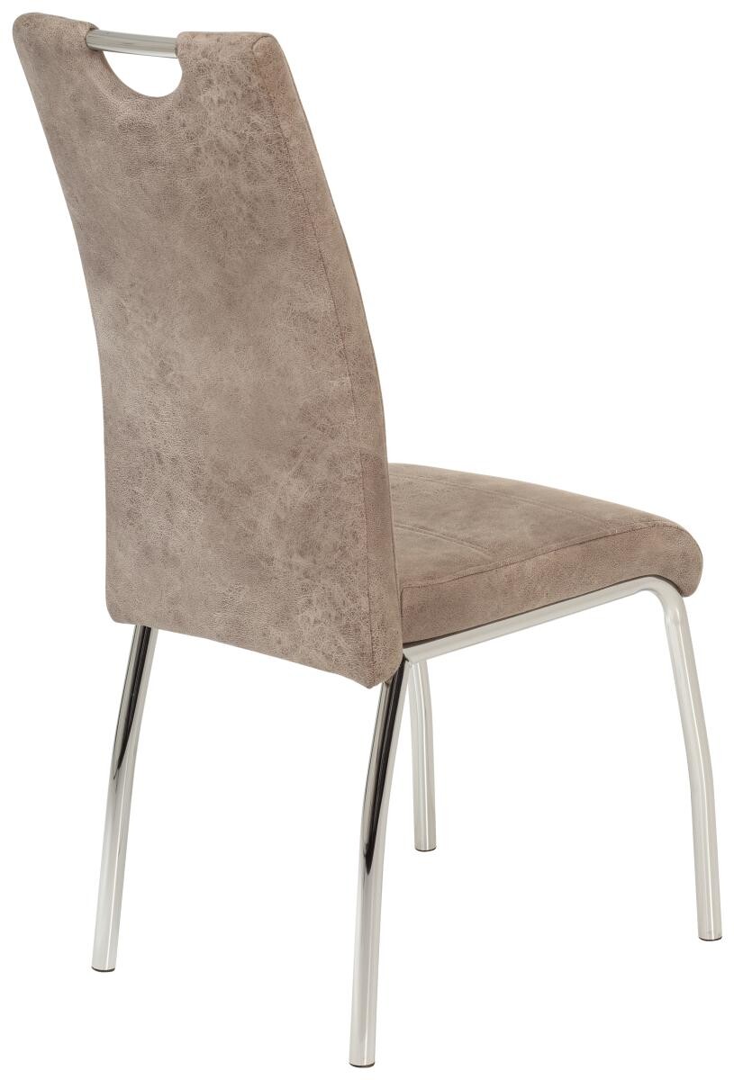 Stuhl Susi 4er Set beige Vintage Microfaser B/H/T: ca. 44x98x61 cm