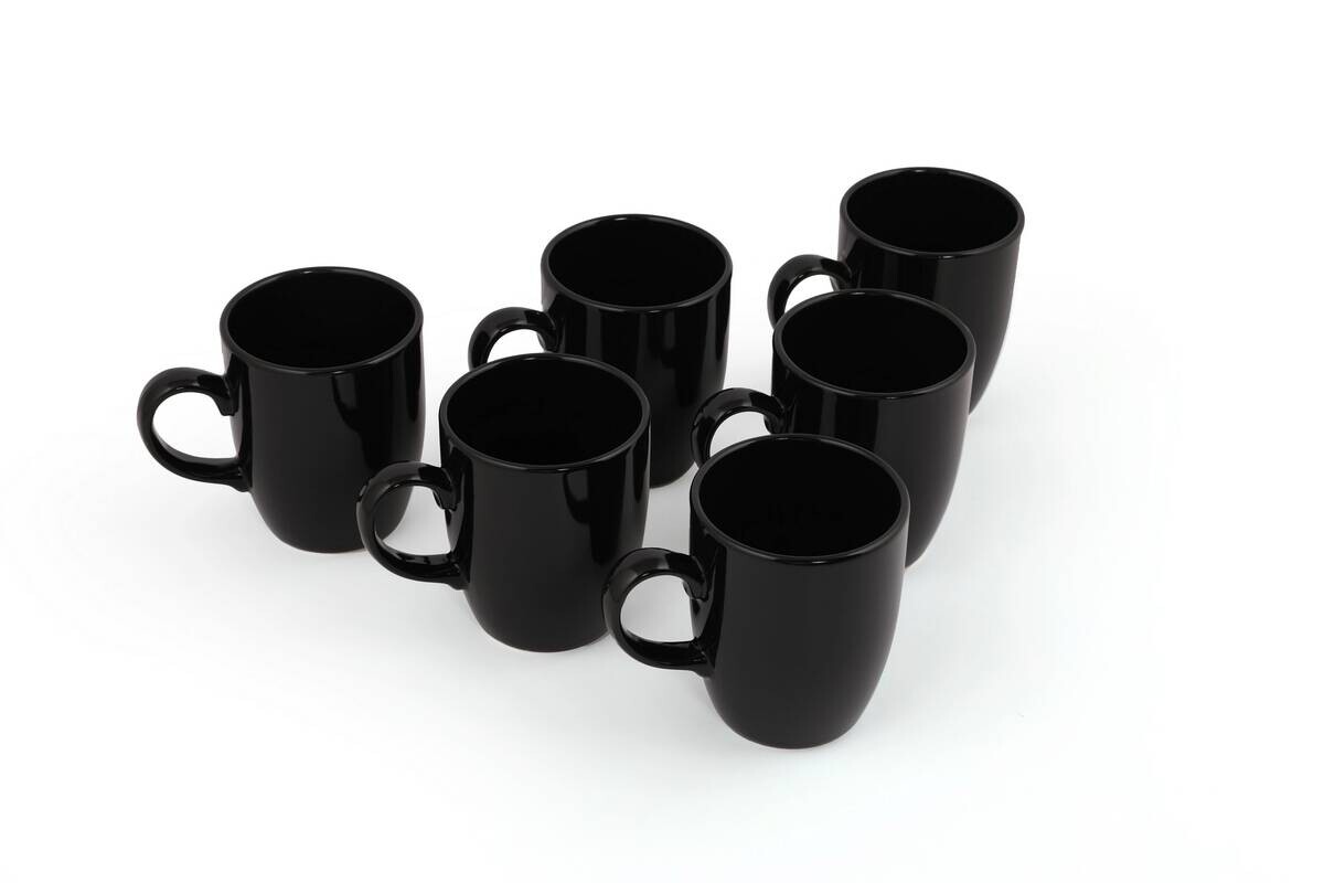 HermiaConcept Kaffeebecher 6-tlg. schwarz Keramik 6 tlg.