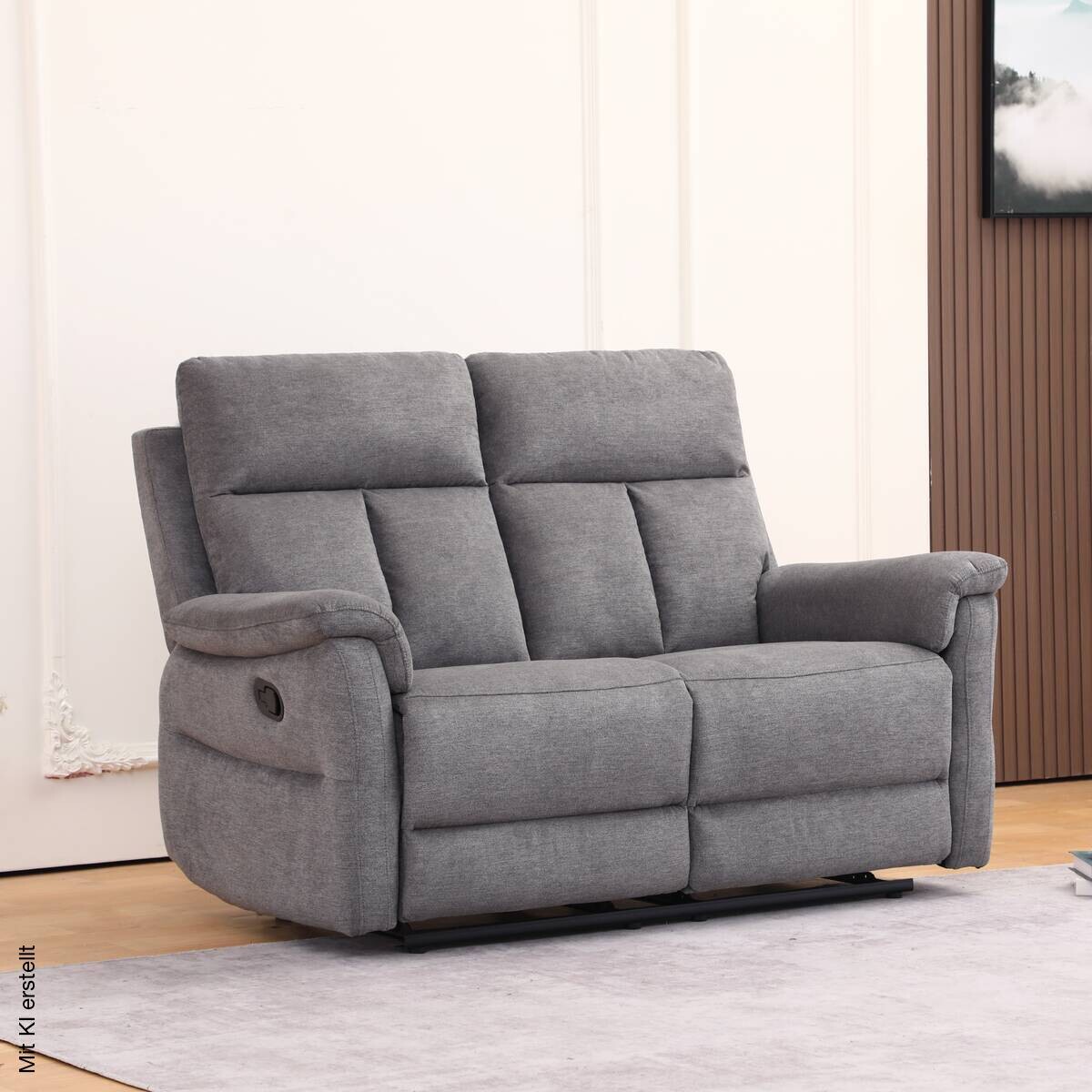 Sofa grau Polyester B/H/T: ca. 146x102x94 cm