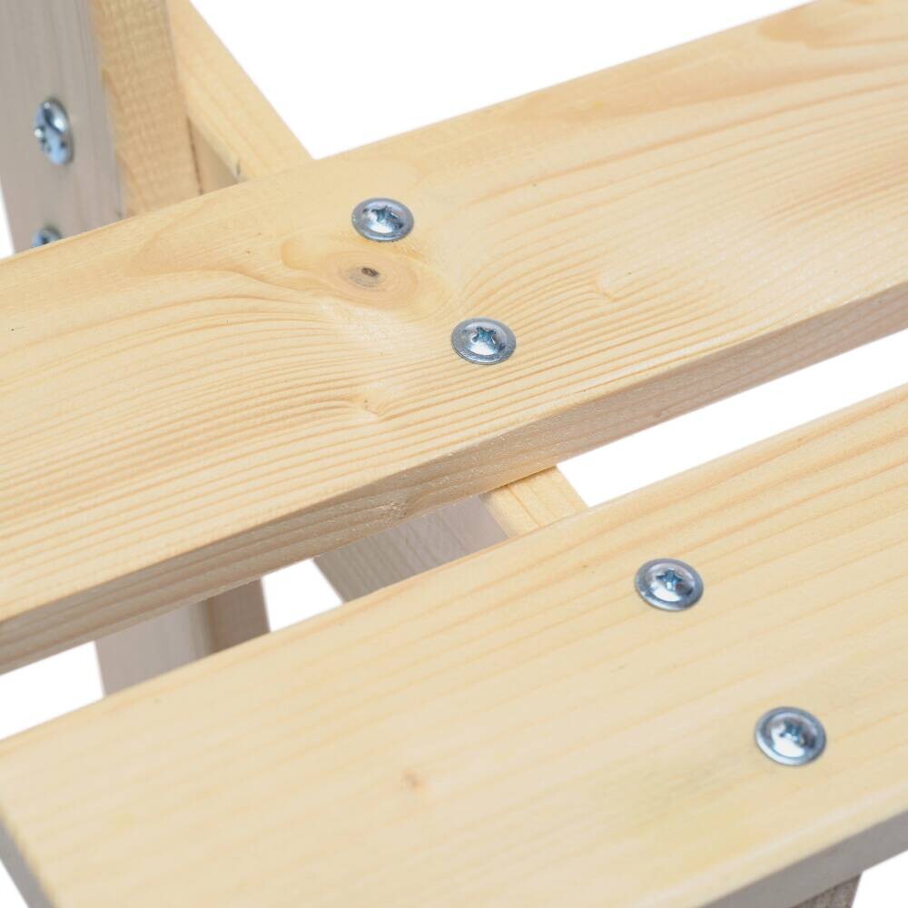 Timbela Kindersitzgarnitur M018 natur Holz B/H/L: ca. 90x50x90 cm