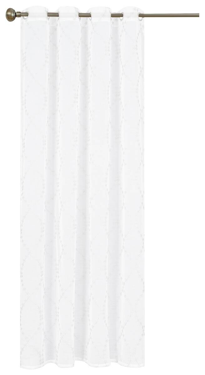 home Topline Ösenvorhang Nora weiß 100% Polyester B/L: ca. 135x245 cm