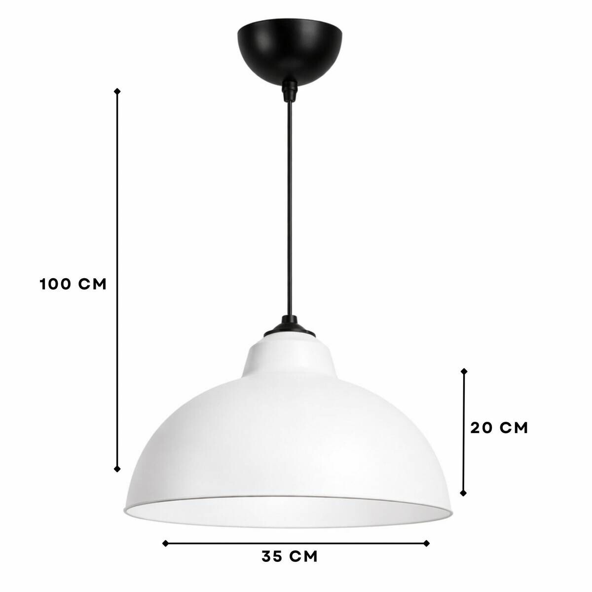 Opviq Pendelleuchte weiß B/H/T: ca. 35x100x35 cm E27 1 Brennstellen
