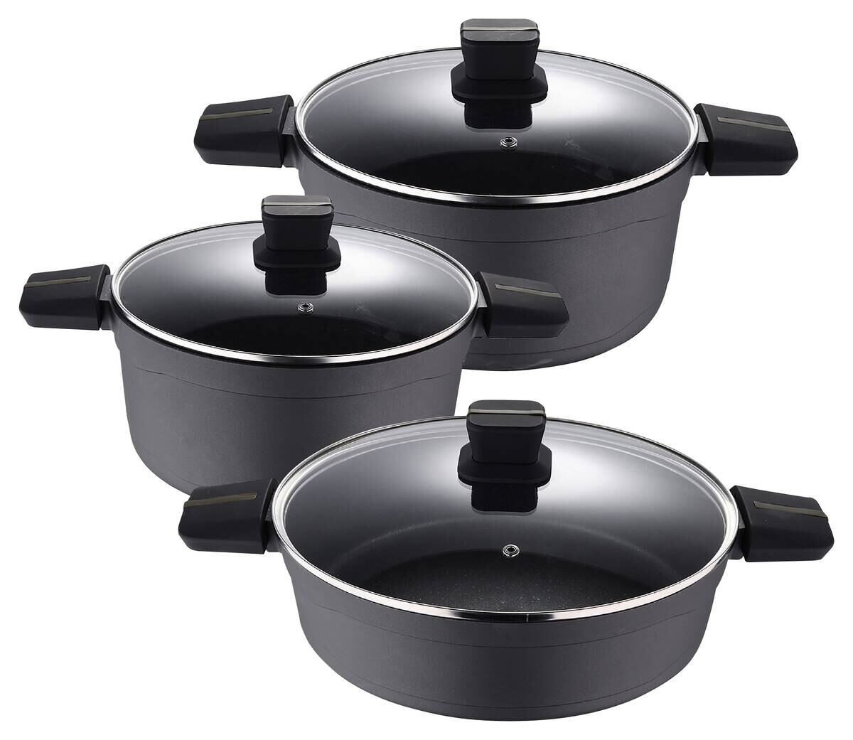 SAN IGNACIO Topfset BISTRO silber Aluminium 3 tlg.