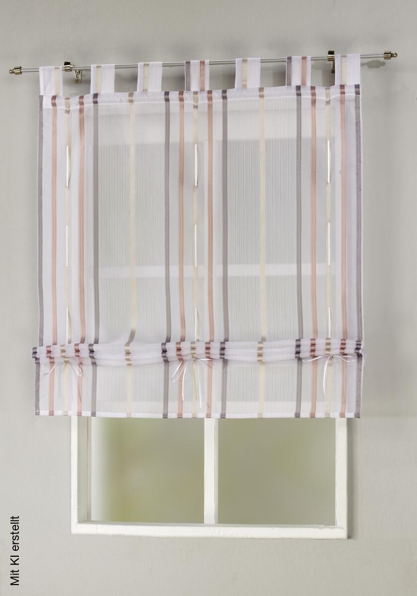 POCOline Bändchenrollo Nicole rosé B/L: ca. 100x135 cm