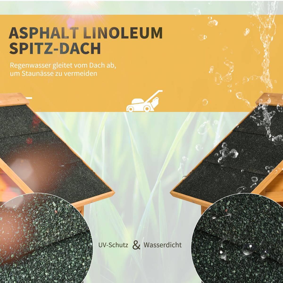 Outsunny Mährobotergarage natur B/H/L: ca. 76x70x75 cm