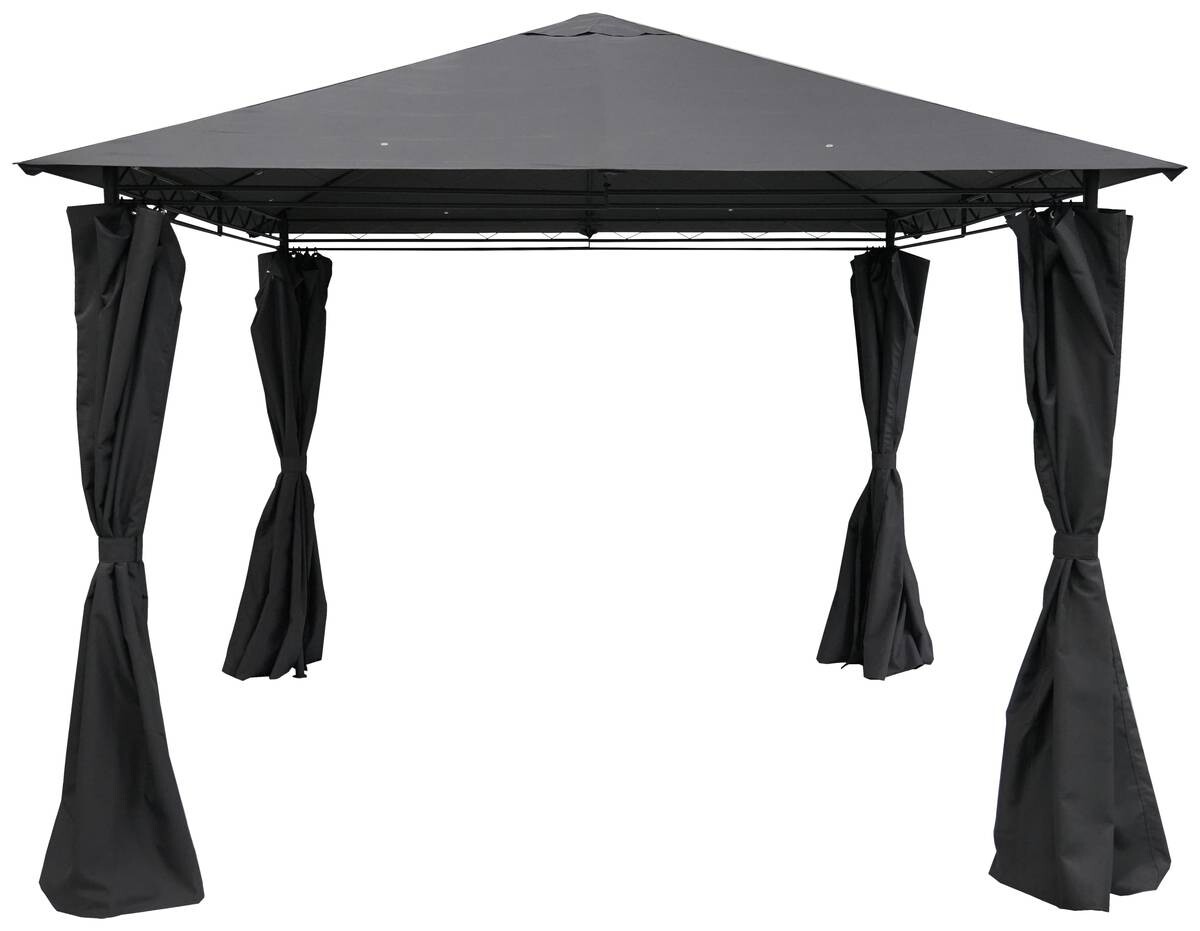 Pavillon Emil grau Metall B/H/L: ca. 300x260x300 cm