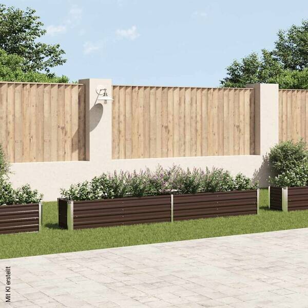Hochbeet braun Stahl B/H/L: ca. 40x45x320 cm