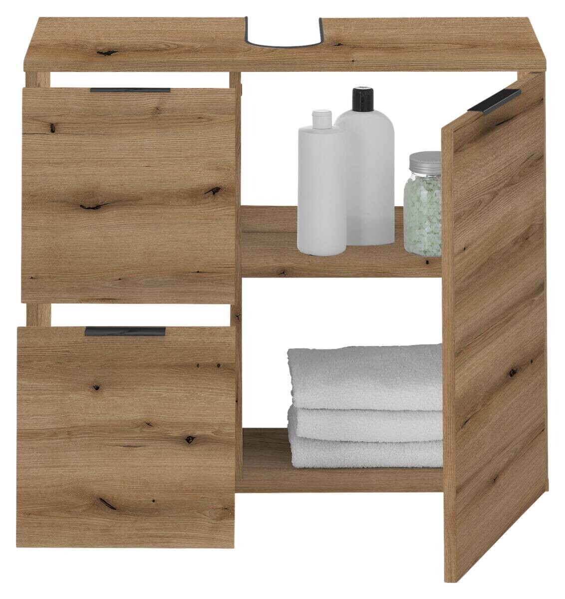 Waschbeckenunterschrank Porto Eiche Evoke Coast Nachbildung B/H/T: ca. 70x60x35 cm