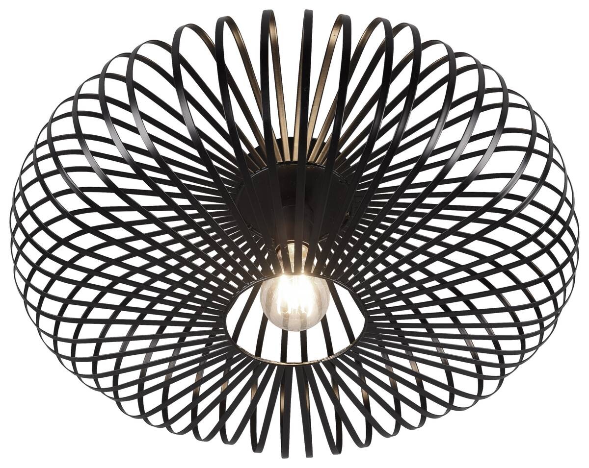 TRIO Deckenleuchte Johann mattschwarz Metall H/D: ca. 18x50 cm 1 Brennstellen