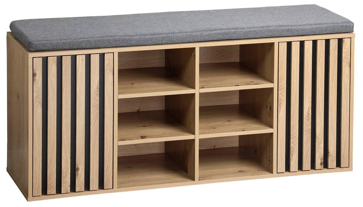 Sitzbank braun Holz B/H/L: ca. 31x14x108 cm