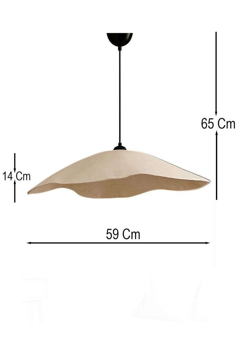 Opviq Pendelleuchte beige gold Metall B/H/T/L/D: ca. 59x65x59x59x59 cm E27 1 Brennstellen