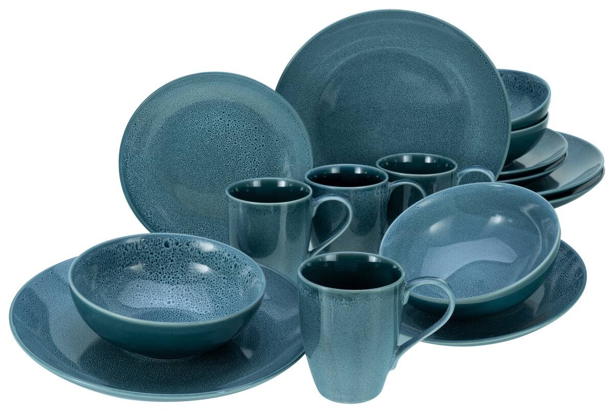 CreaTable Kombiservice Reactive BLUE petrol Keramik