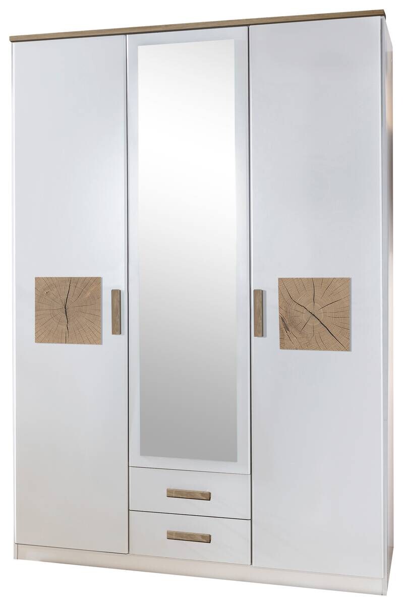 Kleiderschrank Kärnten Alpinweiß Nachbildung B/H/T: ca. 135x199x58 cm