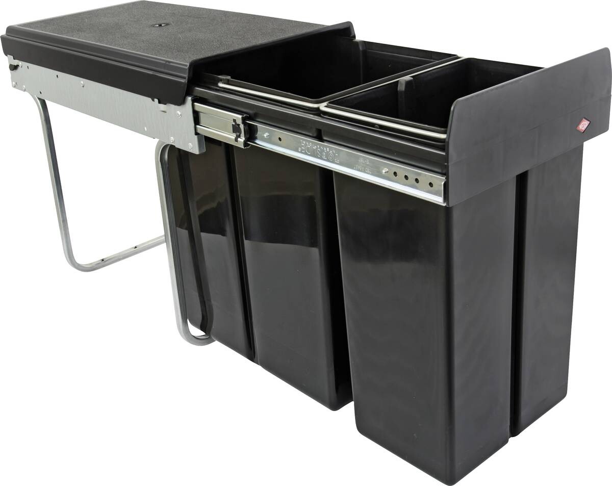 Westermann Abfallsammler Double-Boy smart 30 DT schwarz Kunststoff Metall B/H/T: ca. 26x39x48 cm