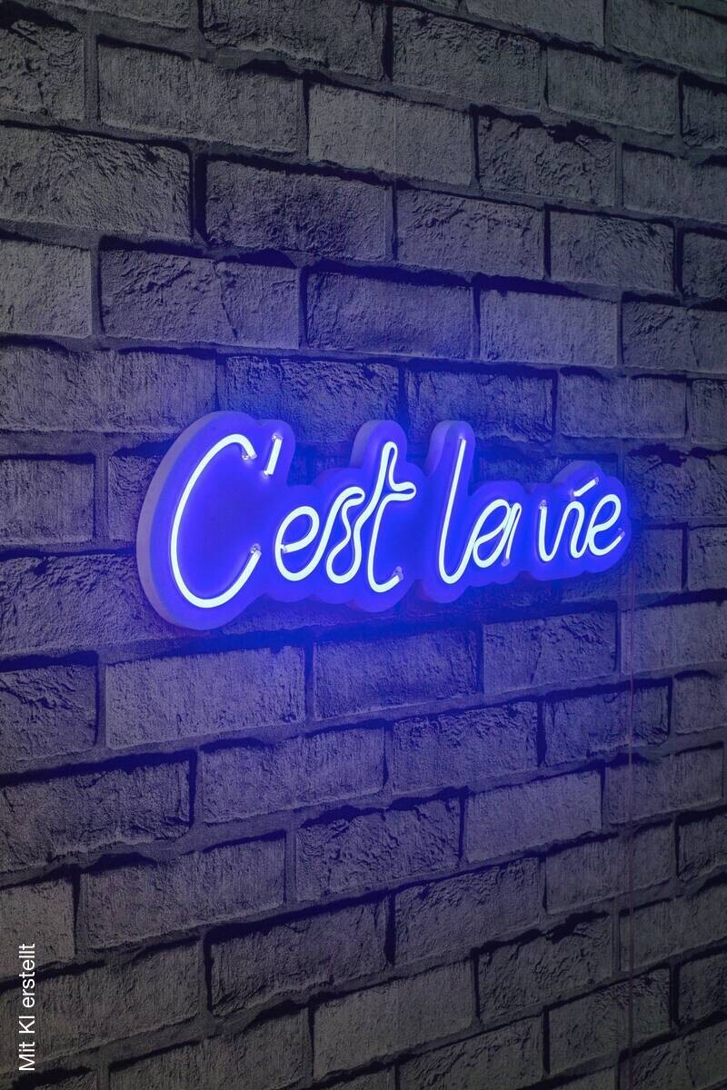 Opviq LED-Wandleuchte blau PVC B/H/T/L: ca. 50x14x2x50 cm