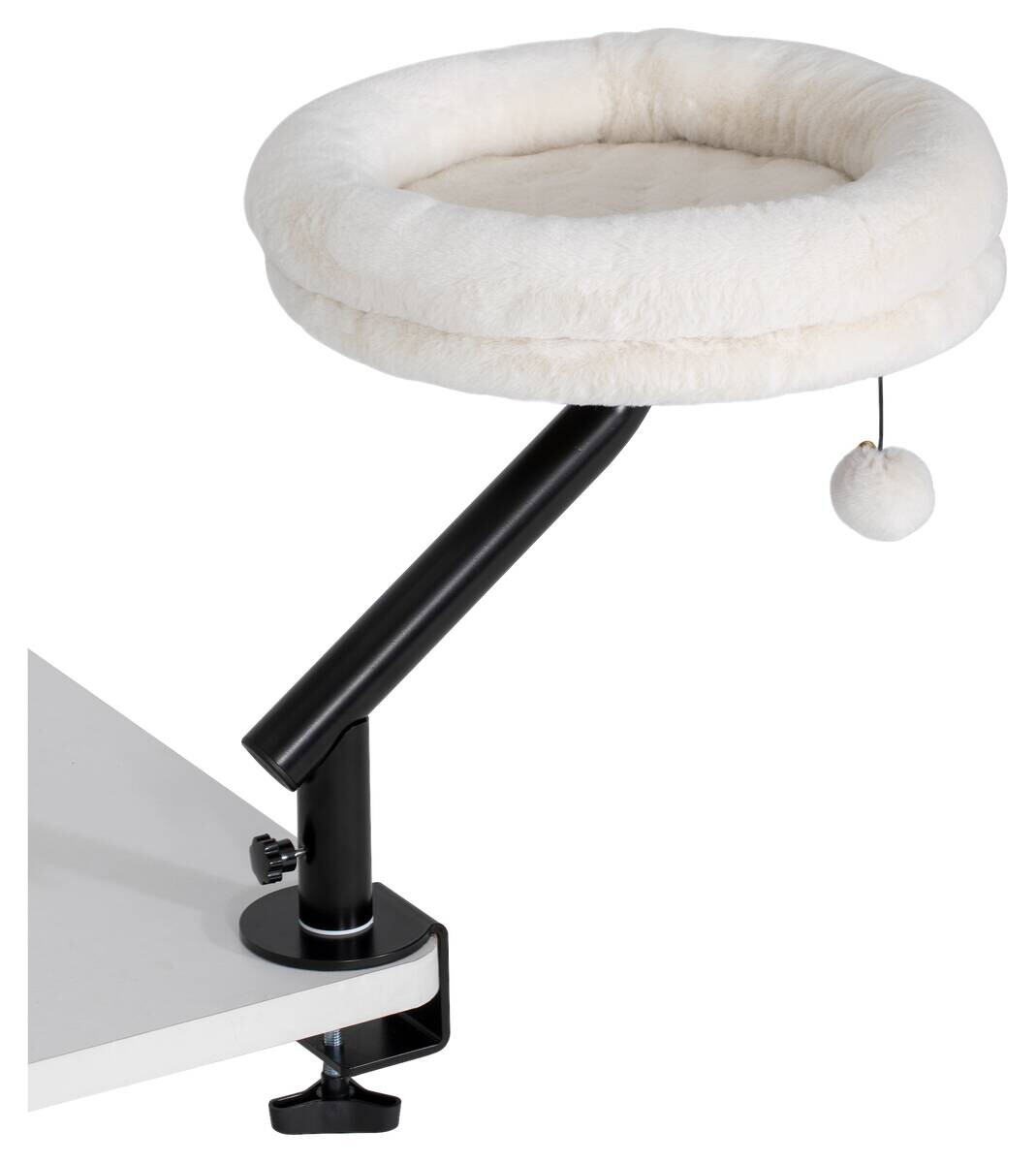 PawHut Katzen-Schreibtischbett cremeweiß Stahl B/H/L: ca. 35x48x35 cm