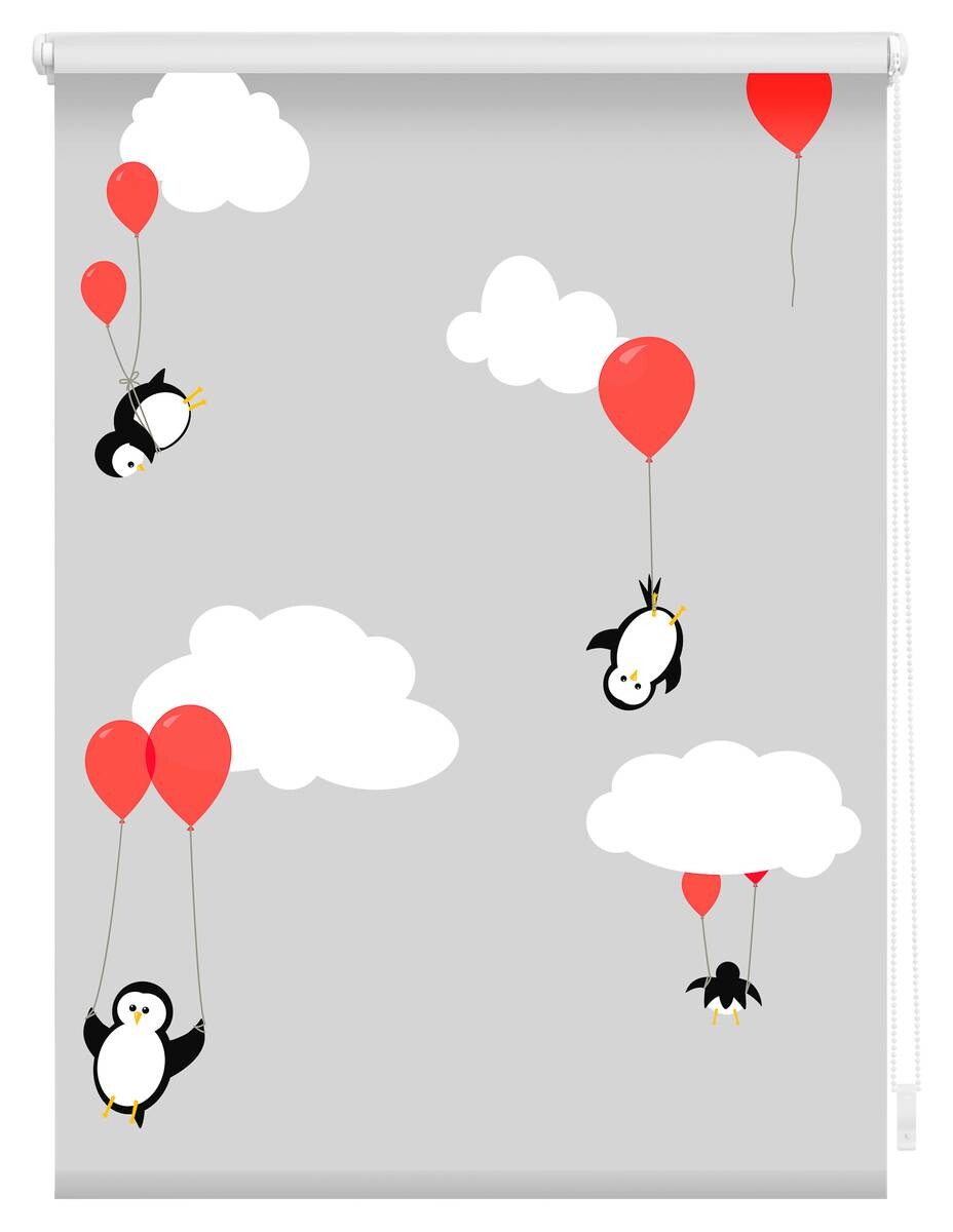 LICHTBLICK Rollo Pinguine rot B/L: ca. 120x150 cm