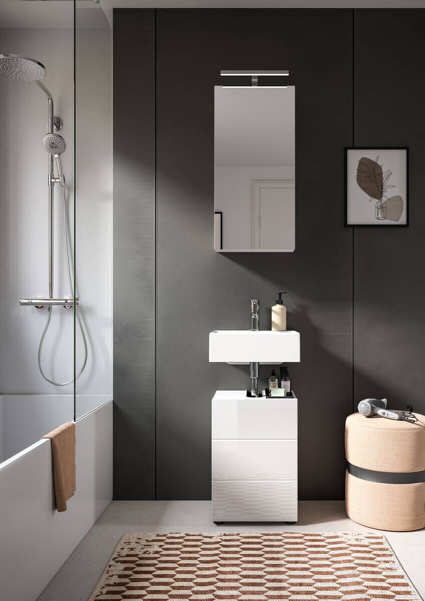 Spiegelschrank VIRA weiß B/H/T: ca. 38x77x18 cm