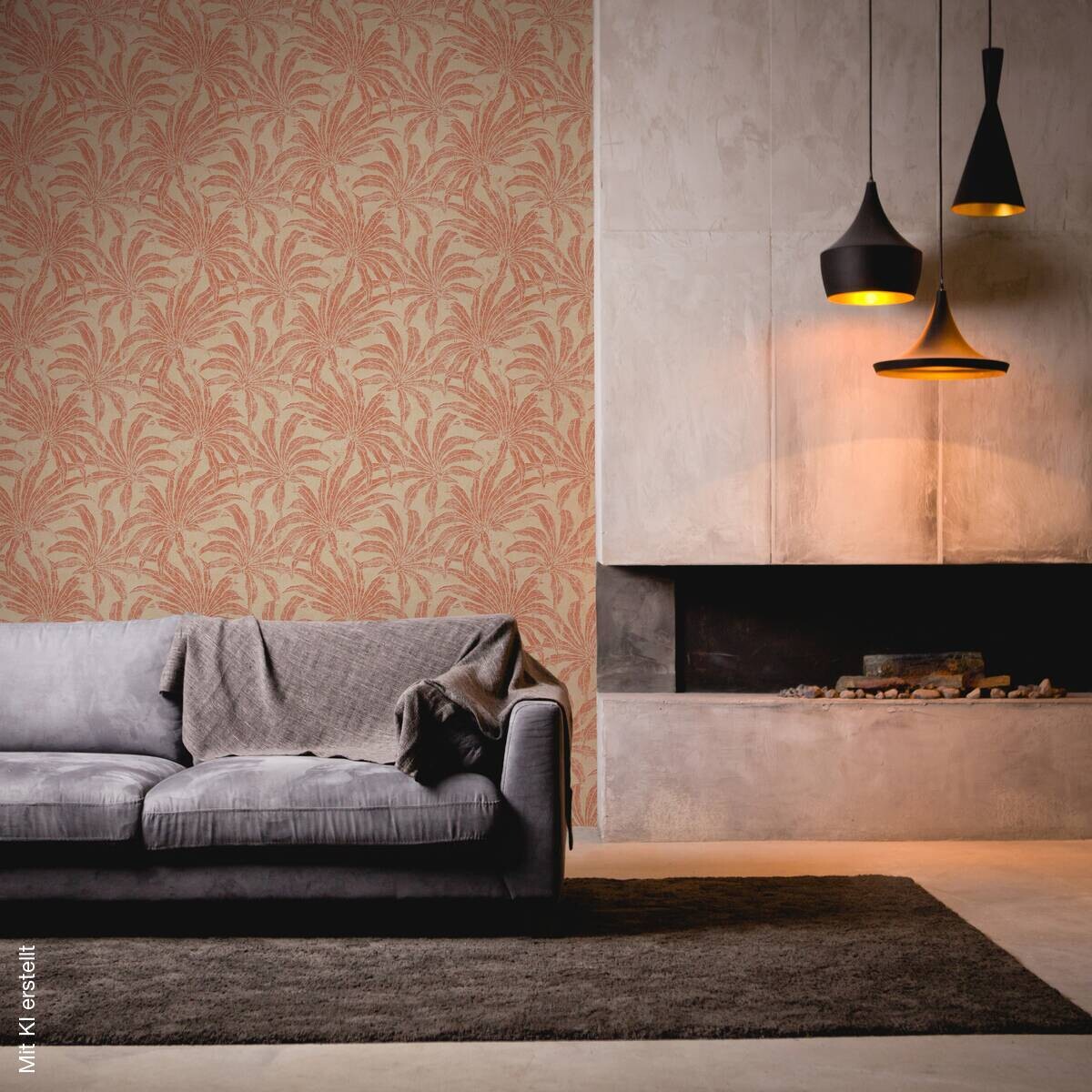 A.S.Creation Vliestapete rot orange beige B/H/D: ca. 53x1005x9,6 cm